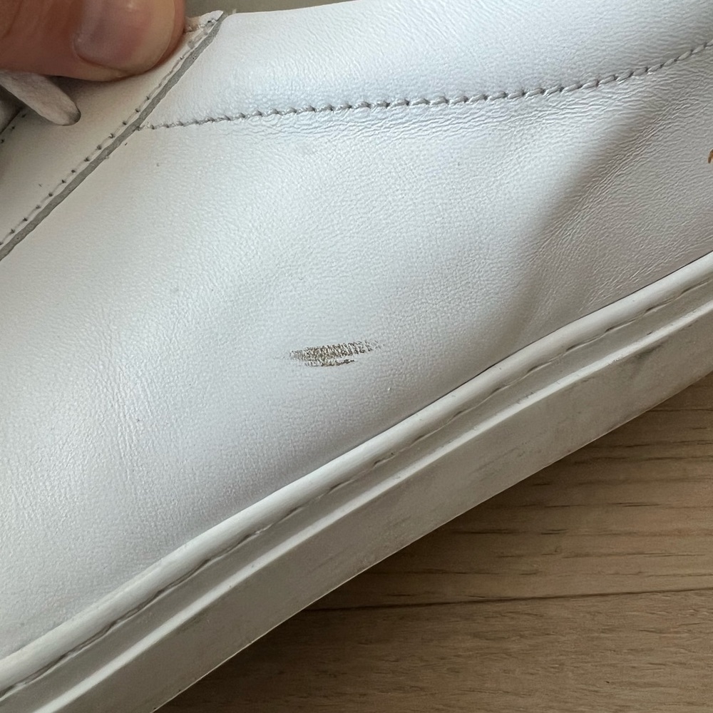 Common Projects White Leather Low-Top Sneakers - Picture 5 of 6